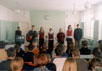 "Марш Памяти-2005" - г. Клин, выступление агитбригады в школе.