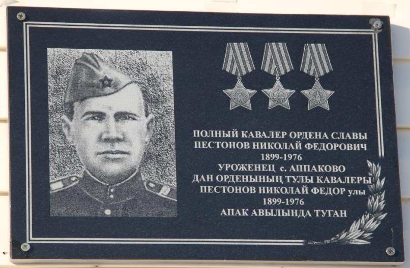 Установка мемориальной доски в честь полного кавалера ордена Славы Николая Пестонова. 2015.