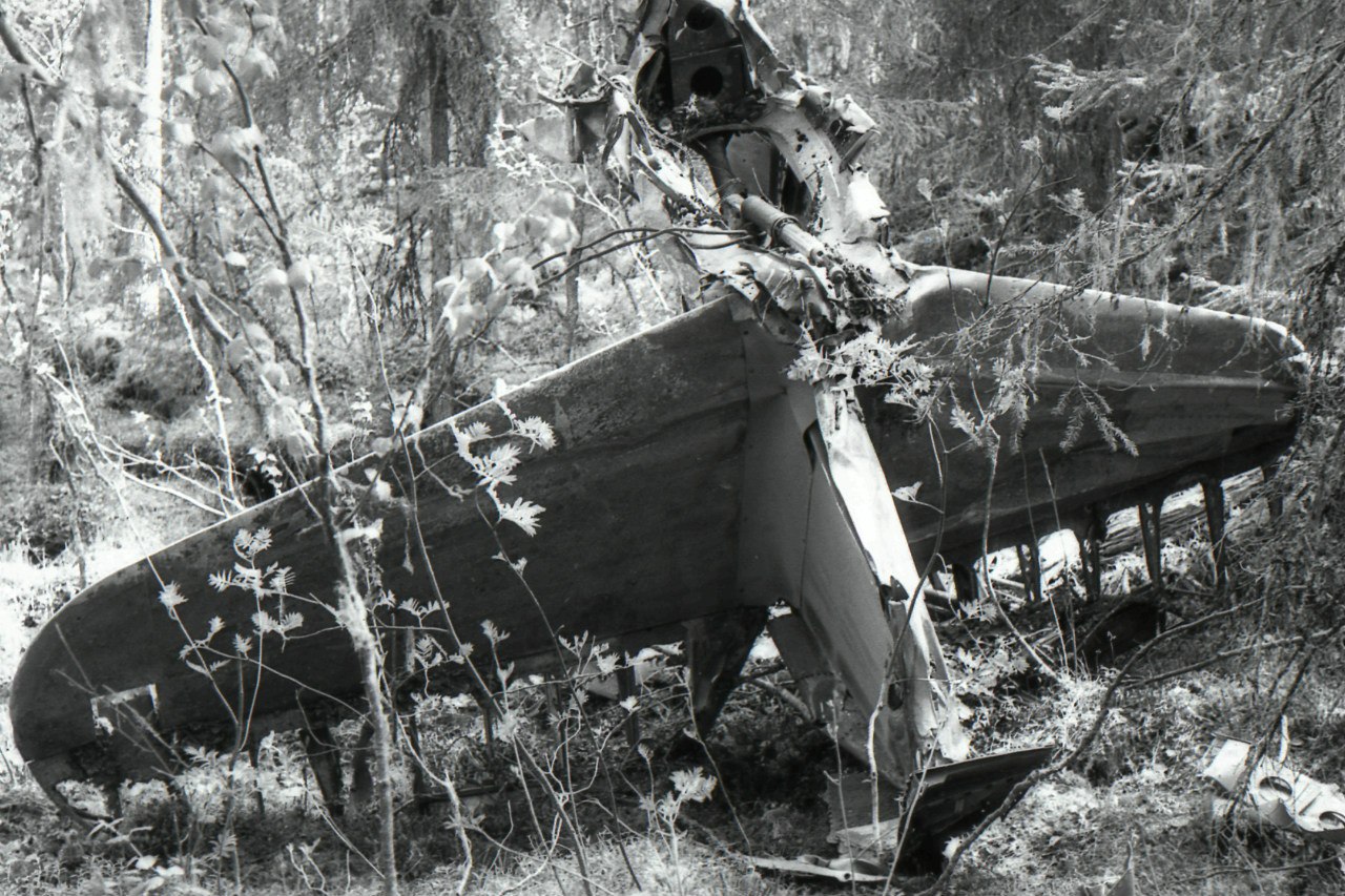 Место падения самолета в Карелии. 1980-е гг.